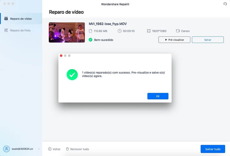 reparar vídeos de amostra mac