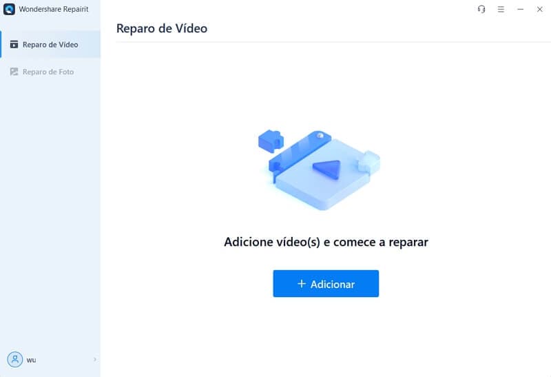 adicionar arquivos de vídeo corrompidos