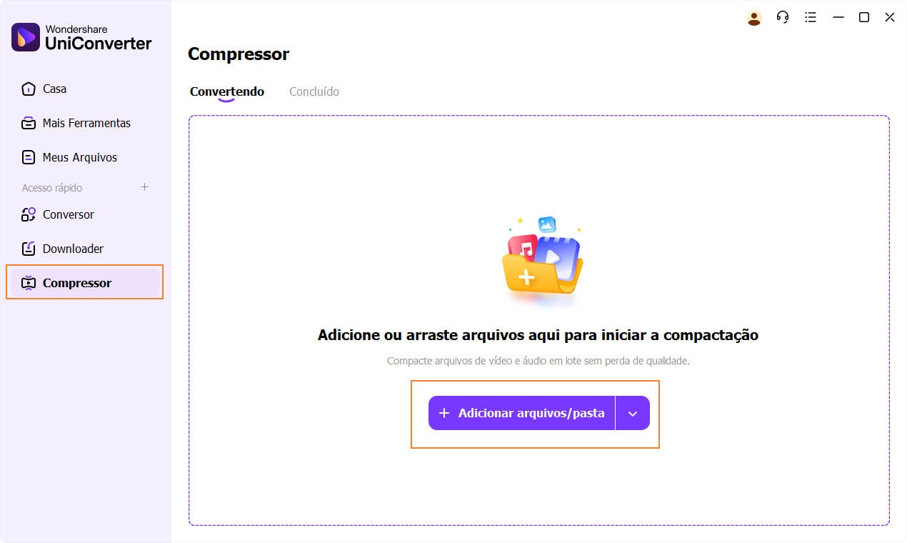 ferramenta de compressor de acesso uniconverter