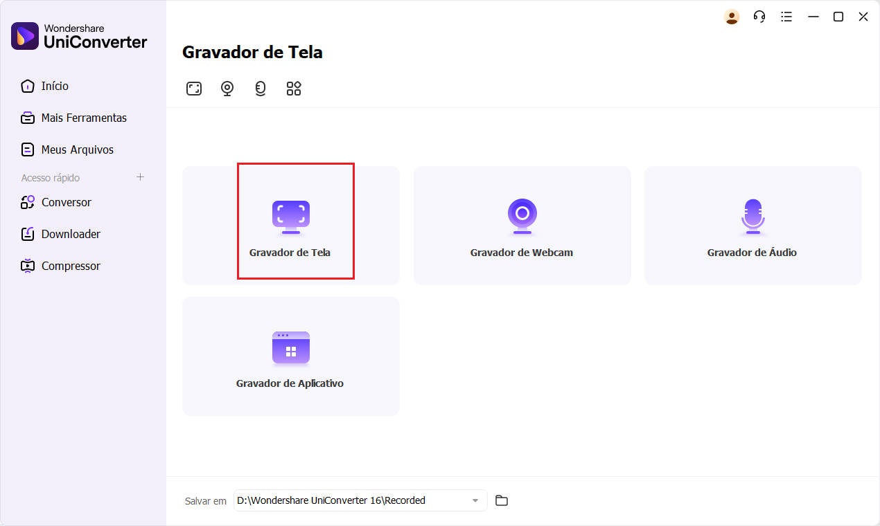 gravar tela com uniconverter
