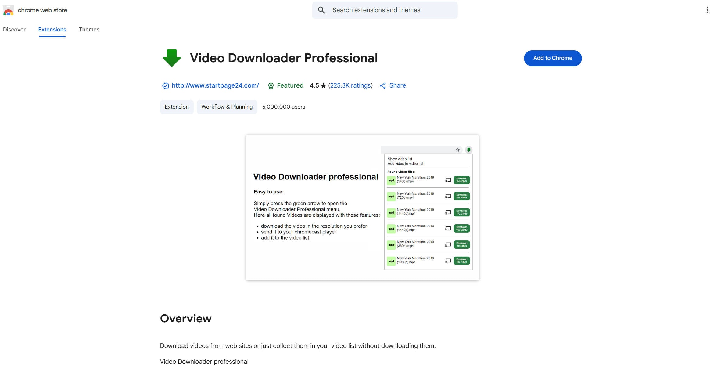 extencao video download