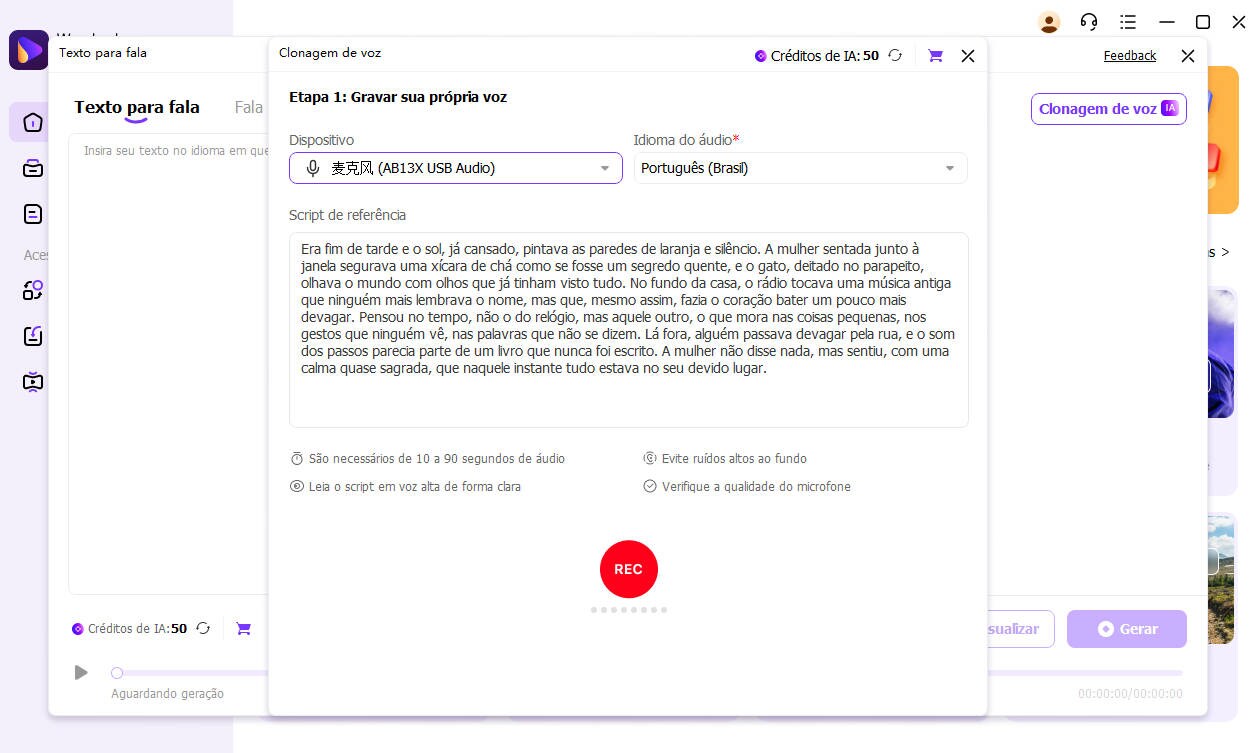 passo de clonagem de voz 3