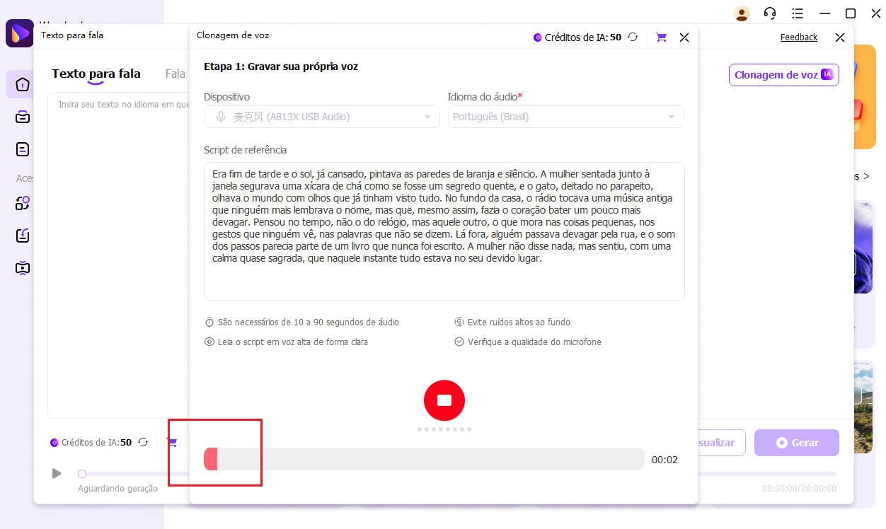 passo de clonagem de voz 4