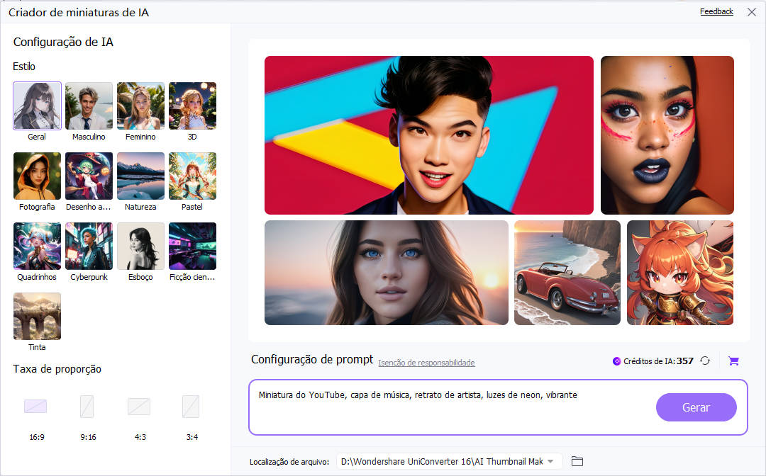 criar foto com uniconverter