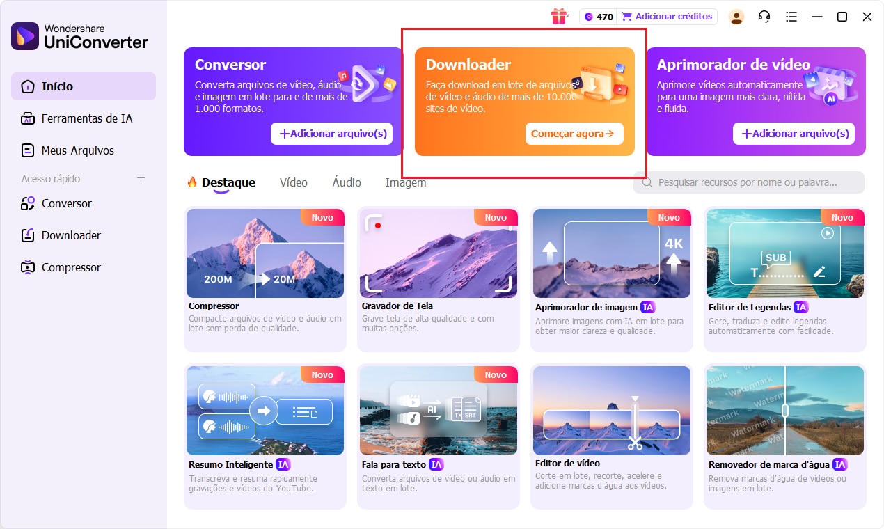 abrir o baixador para baixar vídeos no mac