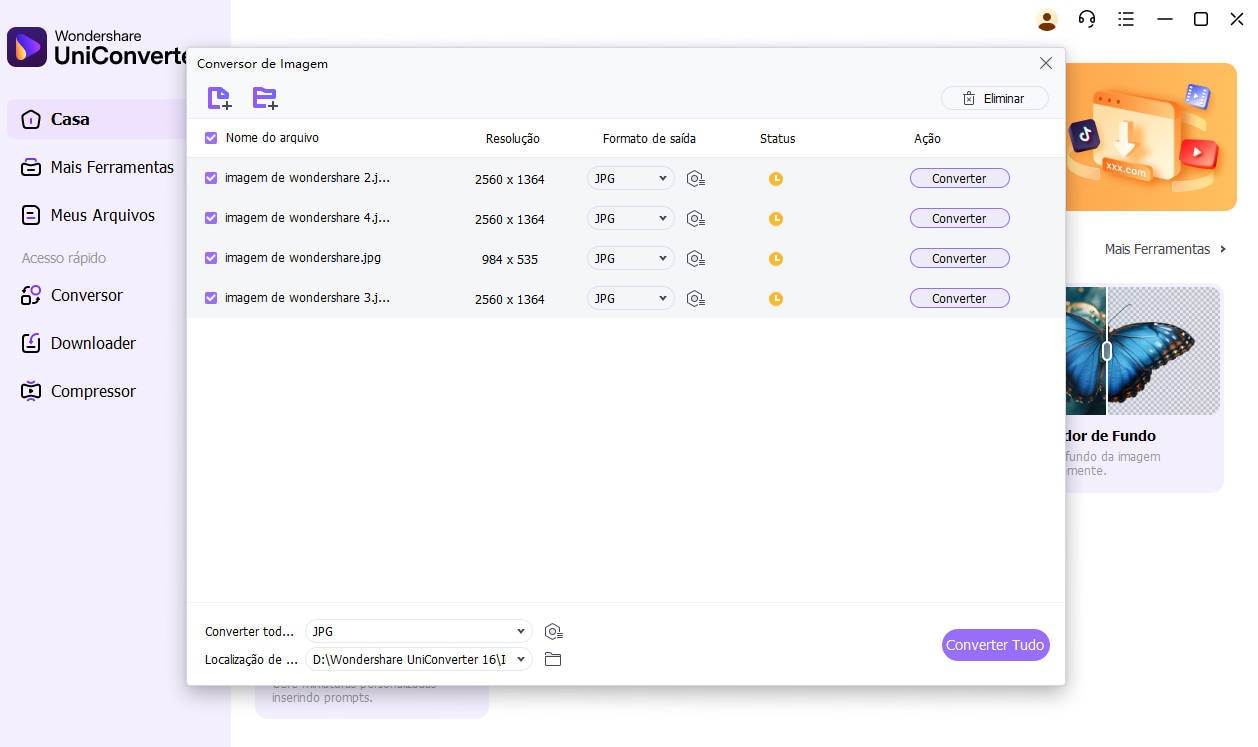 converter imagens em lotes