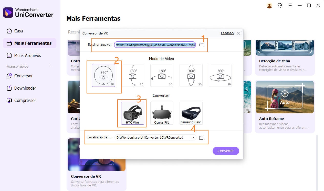 converter vídeo para vr