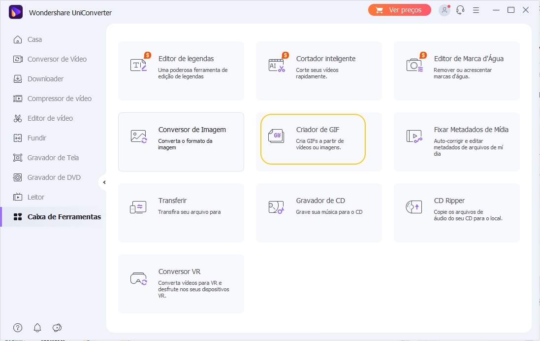 Criador de GIF  Wondershare UniConverter