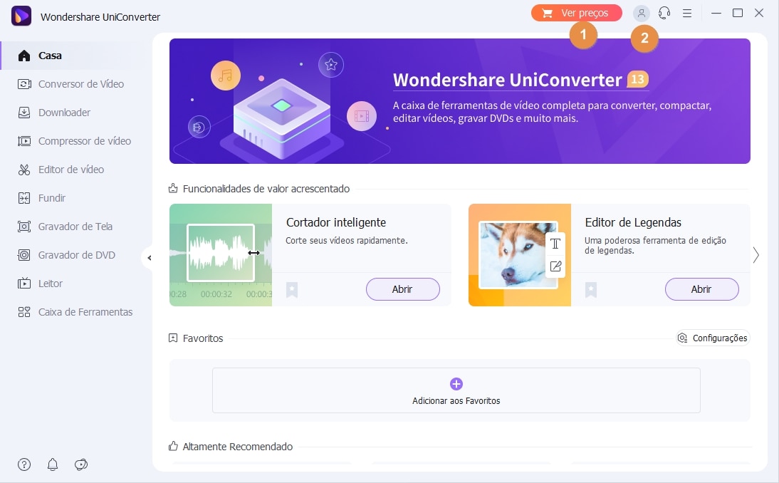 Faça login no Wondershare UniConverter - Registrar Wondershare UniConverter